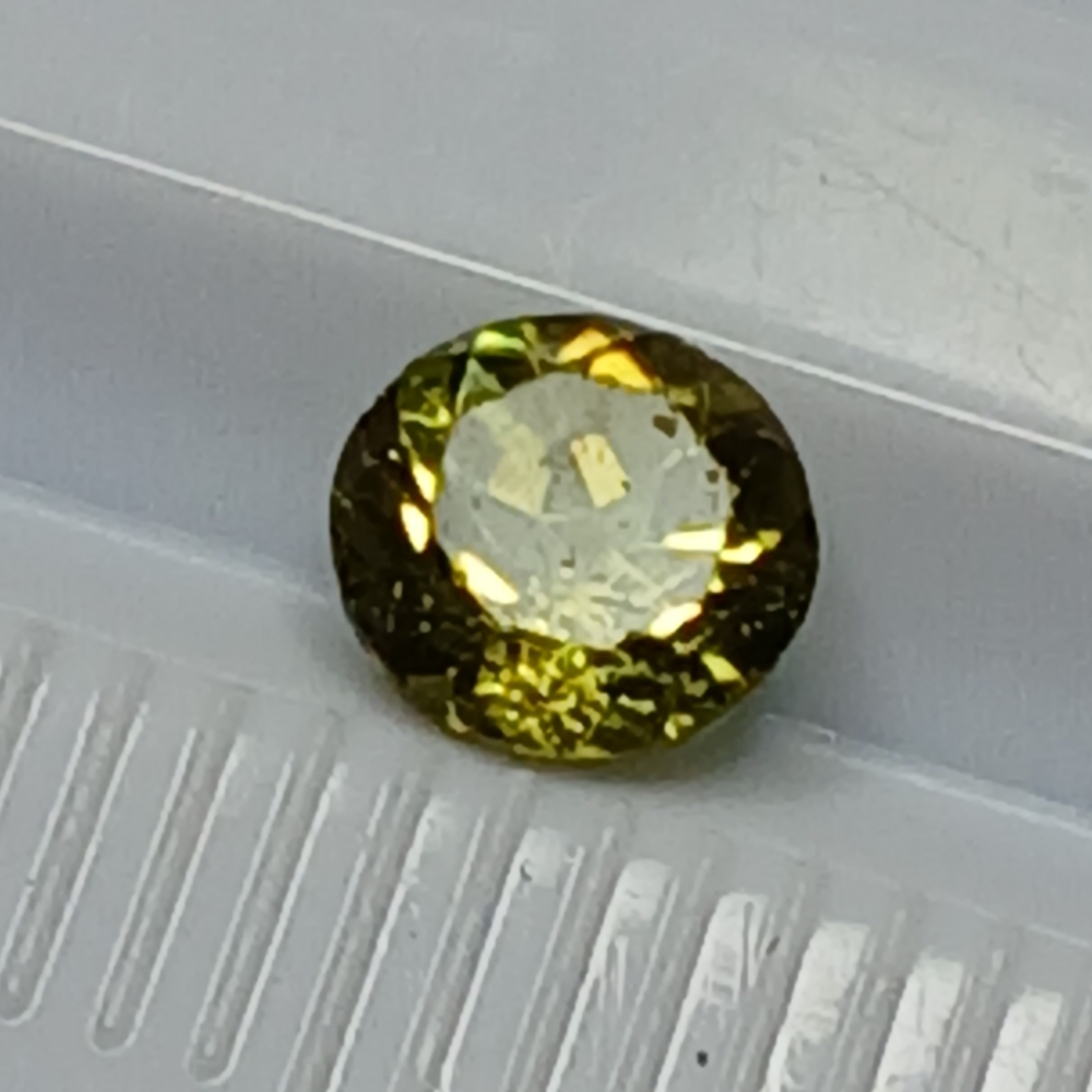 Round Yellow-Green Toumaline Gemstone 5mm